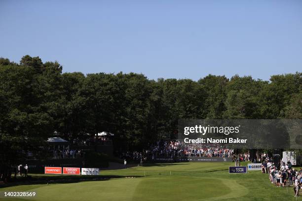 General view of the 16th hol during Day Three of the Volvo Car Scandinavian Mixed Hosted by Henrik & Annika at Halmstad Golf Club on June 11, 2022 in...