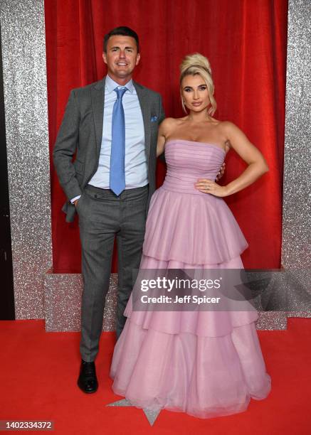 Greg Shepherd and Billie Faiers attend the British Soap Awards 2022 attends the British Soap Awards 2022 at Hackney Empire on June 11, 2022 in...