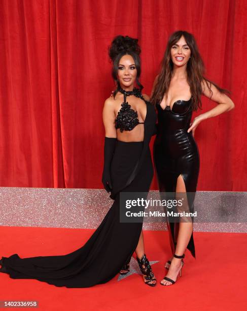 Chelsee Healey and Jennifer Metcalfe attend the British Soap Awards 2022 at Hackney Empire on June 11, 2022 in London, England.