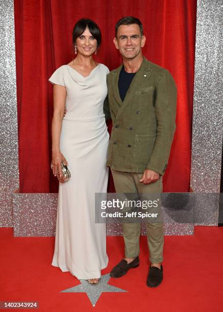 Emma Barton and Scott Maslen attend the British Soap Awards 2022 attends the British Soap Awards 2022 at Hackney Empire on June 11, 2022 in London,...