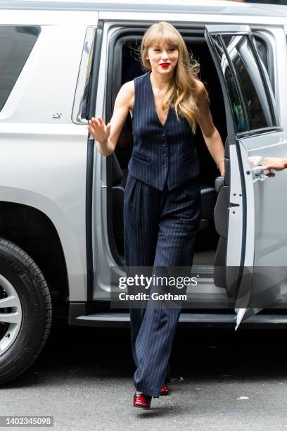 Taylor Swift is seen in the Upper West Side on June 11, 2022 in New York City.