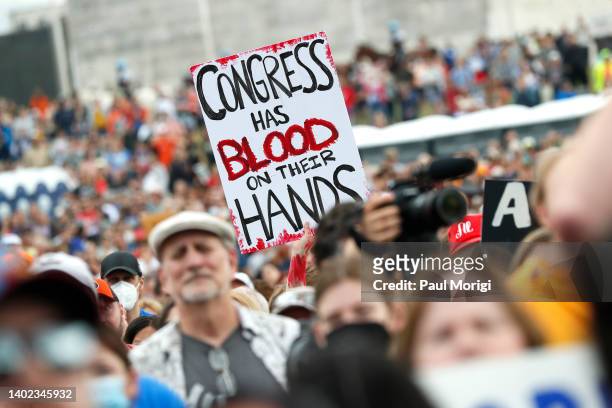 Participants attend March for Our Lives 2022 on June 11, 2022 in Washington, DC.
