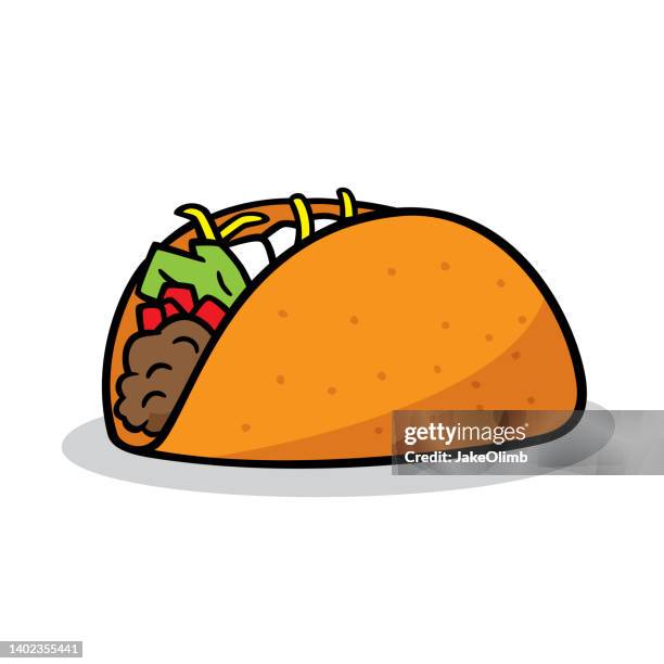 ilustrações, clipart, desenhos animados e ícones de taco doodle 6 - ground beef