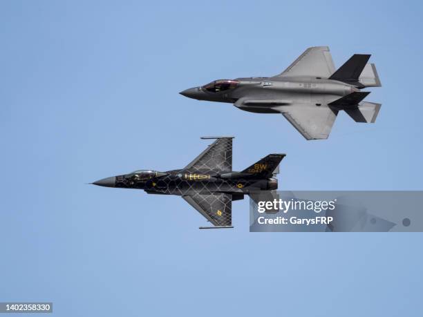 u.s. air force fighter jets airshow hillsboro oregon 2022 - lockheed martin space stock pictures, royalty-free photos & images