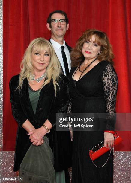 Helen Lederer, Ben Moor and Harriet Thorpe attend the British Soap Awards 2022 at Hackney Empire on June 11, 2022 in London, England.