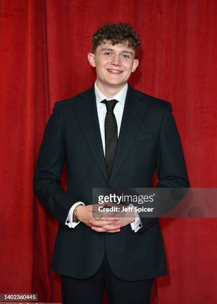 Ellis Hollins attends the British Soap Awards 2022 at Hackney Empire on June 11, 2022 in London, England.