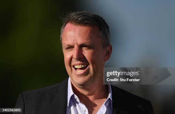 Sky Sports Television Commentator and former England cricketer Graeme Swann during day two of the Second Test Match between England and New Zealand...