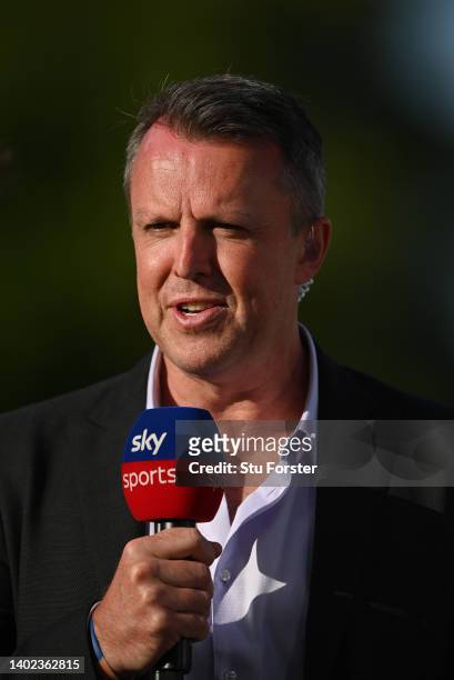 Sky Sports Television Commentator and former England cricketer Graeme Swann during day two of the Second Test Match between England and New Zealand...