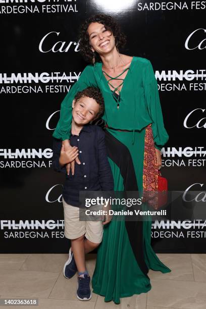 Nicole Grimaudo attends the Filming Italy 2022 red carpet on June 11, 2022 in Santa Margherita di Pula, Italy.