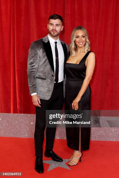 Owen Warner and Lucy-Jo Hudson attend the British Soap Awards 2022 at Hackney Empire on June 11, 2022 in London, England.