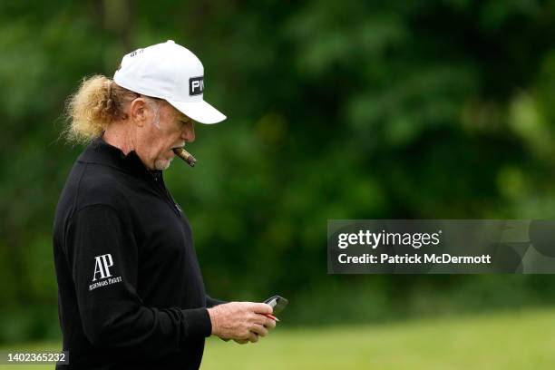 Miguel Angel Jimenez of Spain walks onto the first green during the second round of the American Family Insurance Championship at University Ridge...