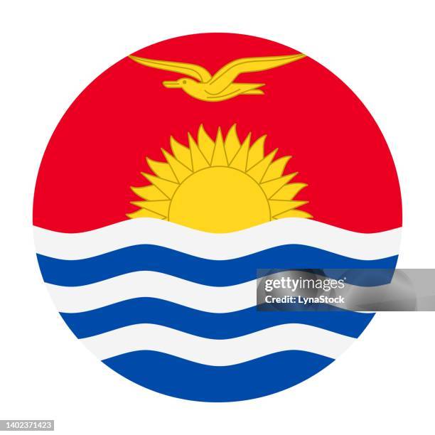 national flag of kiribati - kiribati stock illustrations