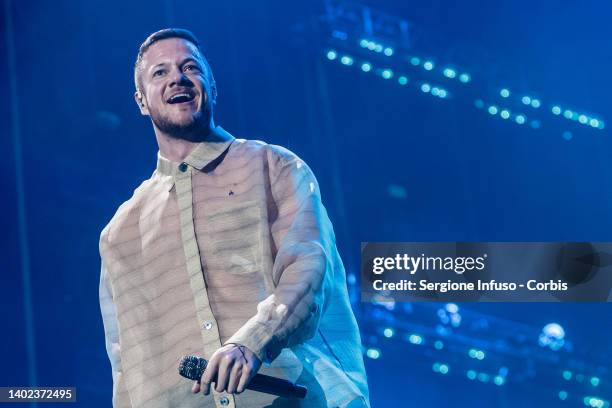 Dan Reynolds of Imagine Dragons performs at Ippodromo SNAI La Maura during the I-Days Festival on June 11, 2022 in Milan, Italy.