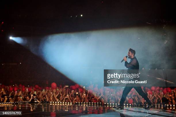 Manuel Carrasco performs on stage on June 11, 2022 in Seville, Spain.