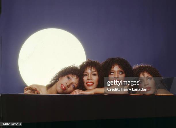 In 1980 Singer Donna Summer and her sisters, posed for a portrait in 1980 in Los Angeles, California.