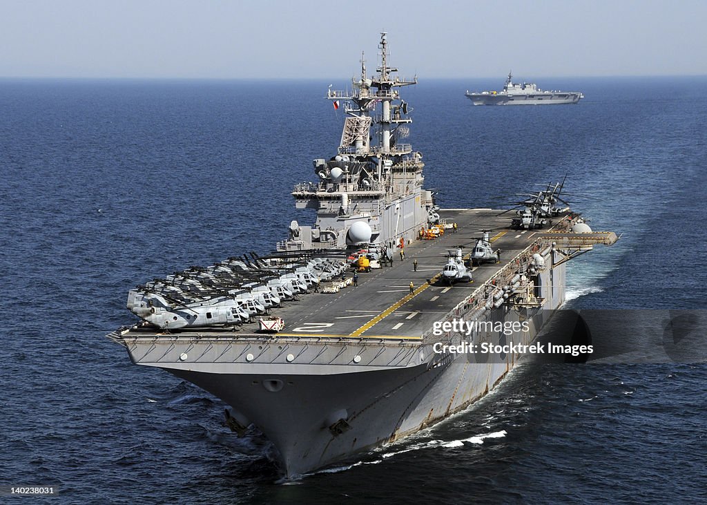 USS Essex transits off the coast of northeastern Japan.