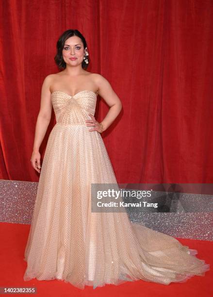 Shona McGarty attends the 2022 British Soap Awards at Hackney Empire on June 11, 2022 in London, England.