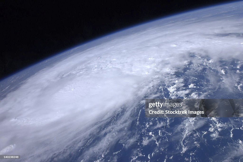 August 22, 2011 - View from space of Hurricane Irene as it passes over the Caribbean.