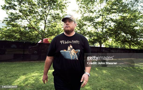 Luke Combs attends day 3 of The 49th CMA Fest at Nissan Stadium on June 11, 2022 in Nashville, Tennessee.