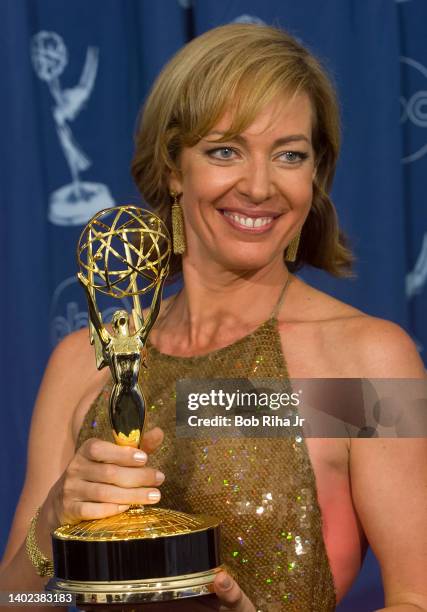 Emmy Winner Allison Janney backstage at the 52nd Emmy Awards Show at the Shrine Auditorium, September 10, 2000 in Los Angeles, California.