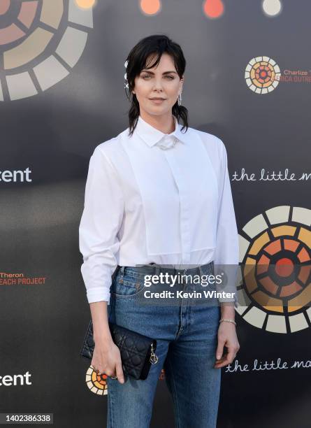 Charlize Theron attends the Charlize Theron Africa Outreach Project 2022 Summer Block Party at Universal Studios Backlot on June 11, 2022 in...