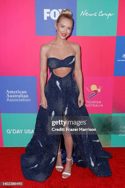 Nicky Whelan attends G'Day USA and The American Australian Association 2022 G'Day AAA Arts Gala at JW Marriott Los Angeles L.A. LIVE on June 11, 2022...