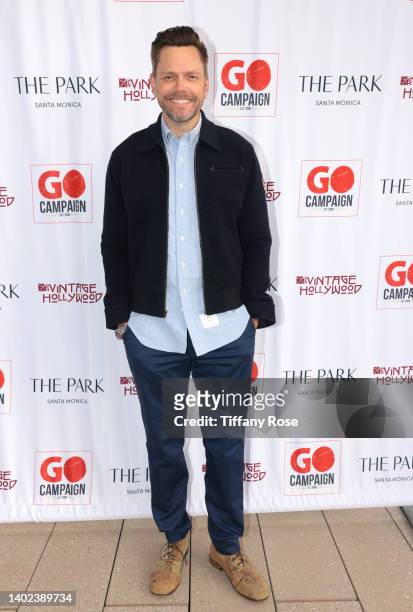 Joel McHale attends Vintage Hollywood in support of GO Campaign at The Park Santa Monica on June 11, 2022 in Santa Monica, California.