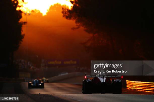 The Glickenhaus Racing, Glickenhaus 007 LMH of Ryan Briscoe, Richard Westbrook, and Franck Mailleux drives during the 24 Hours of Le Mans at the...