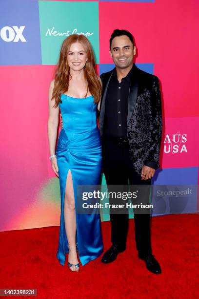 Isla Fisher and Tushar Apte attend G'Day USA and The American Australian Association 2022 G'Day AAA Arts Gala at JW Marriott Los Angeles L.A. LIVE on...