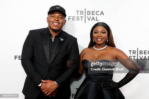 Two Lewis and Naturi Naughton attend "88" premiere during the 2022 Tribeca Festival at Village East Cinema on June 11, 2022 in New York City.