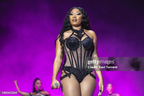Megan Thee Stallion performs in concert during Primavera Sound Festival, Weekend 2, Day 3 on June 11, 2022 in Barcelona, Spain.