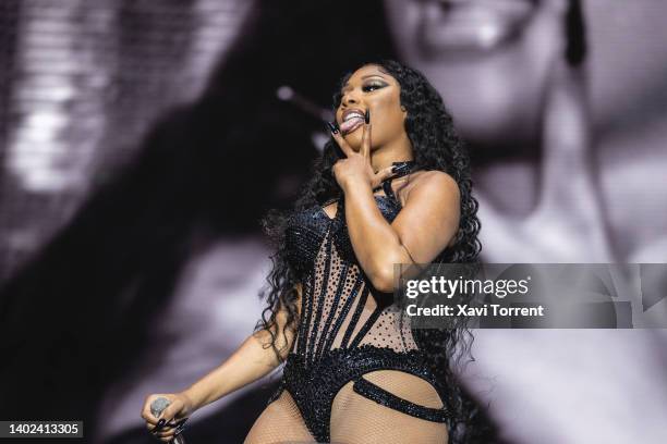 Megan Thee Stallion performs in concert during Primavera Sound Festival, Weekend 2, Day 3 on June 11, 2022 in Barcelona, Spain.