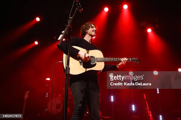 Singer Dean Lewis performs at The Observatory North Park on June 11, 2022 in San Diego, California.