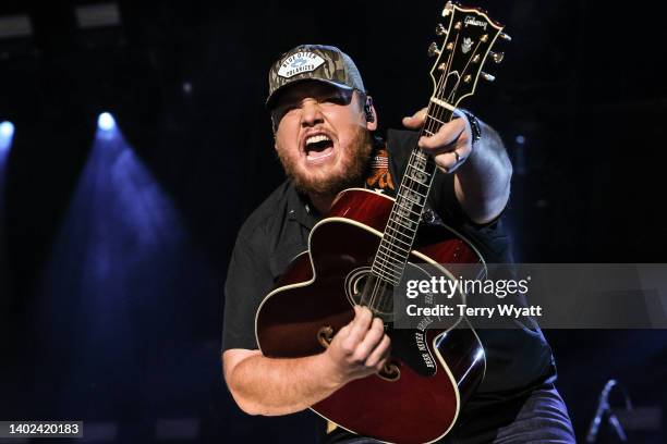 Luke Combs performs during day 3 of CMA Fest 2022 at Nissan Stadium on June 11, 2022 in Nashville, Tennessee.