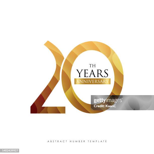 abstract number, anniversary logo template isolated, anniversary number, sunburst anniversary vector stock illustration - 20th anniversary celebration stock illustrations