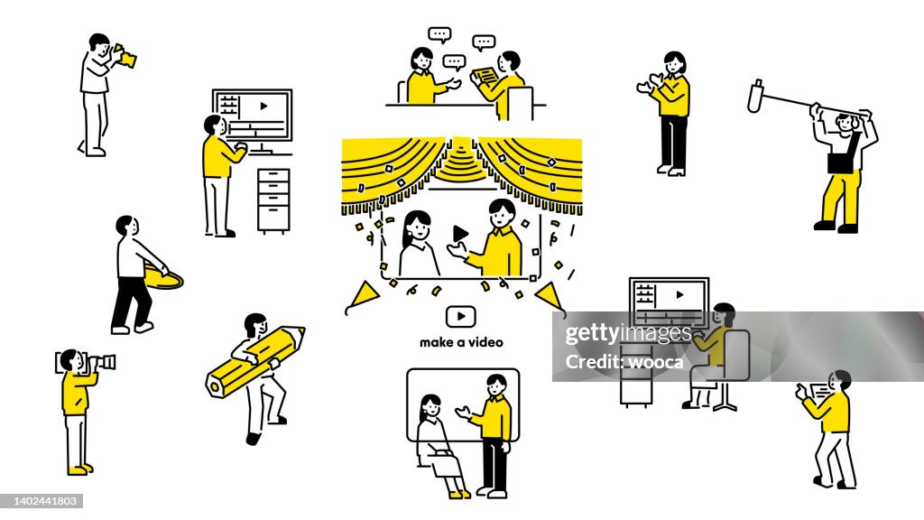 First Production Visual Video Production Visual People Ver High-Res Vector Graphic - Getty Images