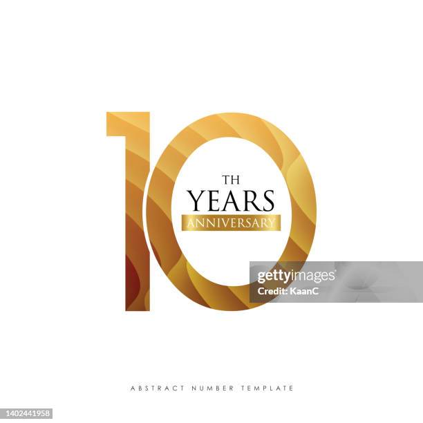 bildbanksillustrationer, clip art samt tecknat material och ikoner med abstract number, anniversary logo template isolated, anniversary number, sunburst anniversary vector stock illustration - 10th anniversary