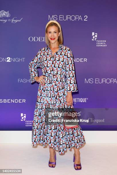 Wolke Hegenbarth during the Fashion2Night at MS Europa 2 on June 10, 2022 in Hamburg, Germany.