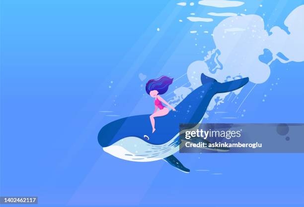 stockillustraties, clipart, cartoons en iconen met undersea scene - under water