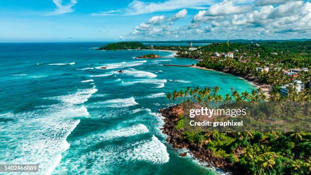 aerial view of mirissa, sri lanka - sri lanka 個照片及圖片檔