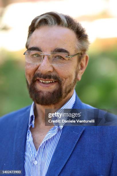 Kabir Bedi attends the Filming Italy 2022 photocall on June 12, 2022 in Santa Margherita di Pula, Italy.