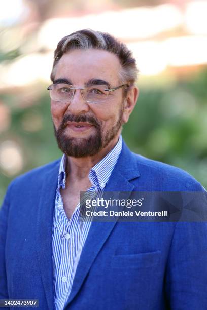 Kabir Bedi attends the Filming Italy 2022 photocall on June 12, 2022 in Santa Margherita di Pula, Italy.