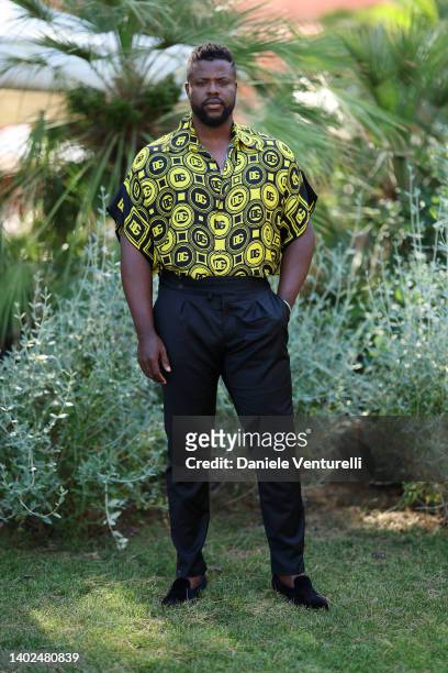 Winston Duke attends the Filming Italy 2022 photocall on June 12, 2022 in Santa Margherita di Pula, Italy.