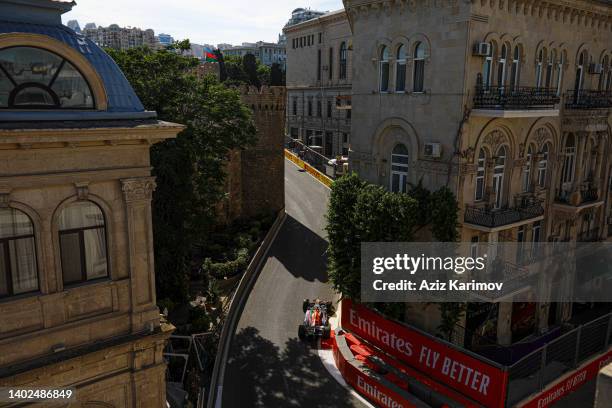 Max Verstappen of Red Bull Racing and Netherlands during the F1 Grand Prix of Azerbaijan at Baku City Circuit on June 12, 2022 in Baku, Azerbaijan.