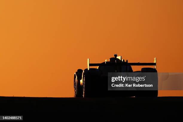 The Toyota Gazoo Racing GR010 Hybrid of Sebastien Buemi, Brendon Hartley, and Ryo Hirakawa drives during the 24 Hours of Le Mans at the Circuit de la...