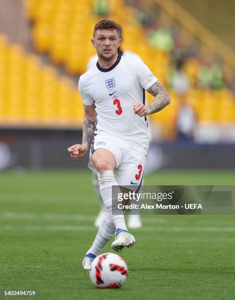 Kieron Trippier of England during the UEFA Nations League League A Group 3 match between England and Italy at Molineux on June 11, 2022 in...
