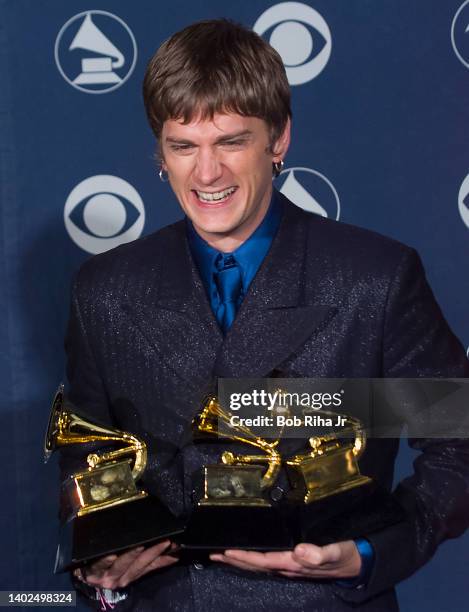 Grammy Winner Rob Thomas backstage at the Grammy Awards Show, February 23, 2000 in Los Angeles, California.