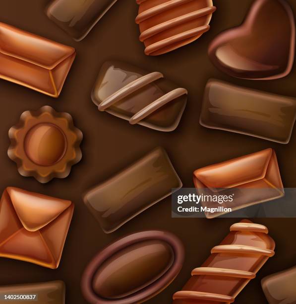 chocolate candy background - cocoa powder stock illustrations