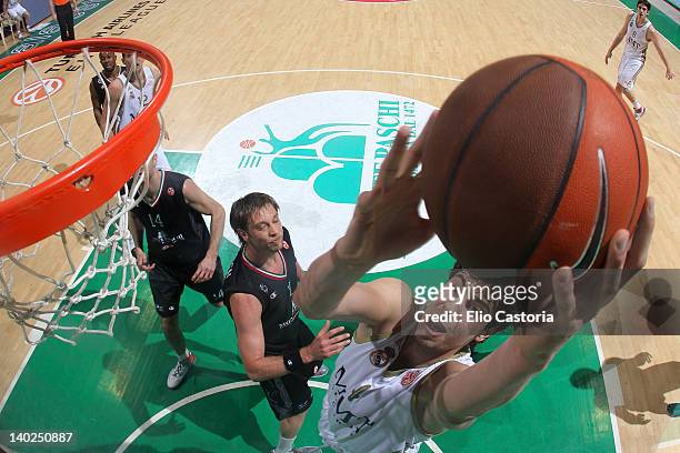 Ante Tomic of Real Madrid during the 2011-2012 Turkish Airlines Euroleague TOP 16 Game Day 6 between Montepaschi Siena v Real Madrid at Palaestra on...