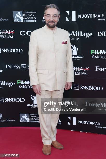 Kabir Bedi attends the Filming Italy 2022 red carpet on June 12, 2022 in Santa Margherita di Pula, Italy.